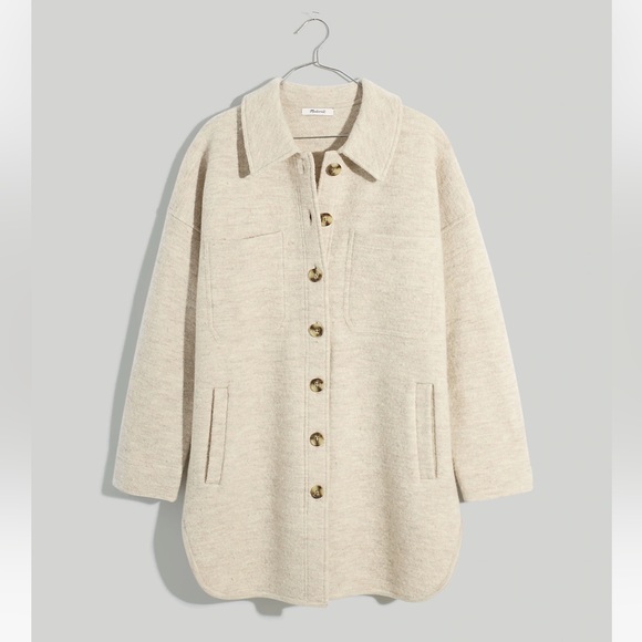 Madewell (Re)sponsible Boiled Wool Sweater Jacket - Picture 4 of 8